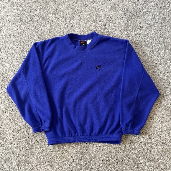 Nike Fit Vintage Cross Training Sweatshirt Crewneck Men’s Small Fleece Purple - Picture 1 of 6